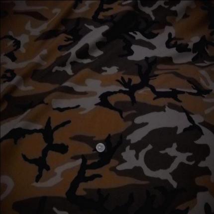 Coton imprimé armée camouflage ton marron
