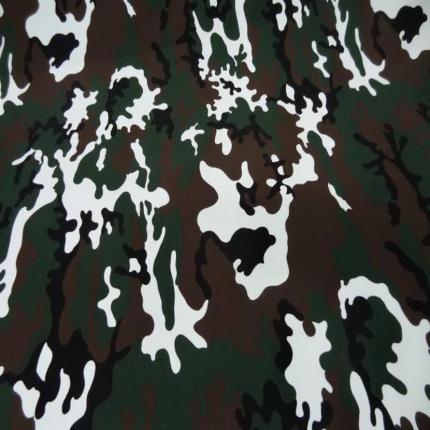 Coton imprimé armée (camouflage)ton marron ,vert et blanc