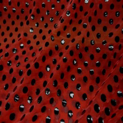 voile polyester rouge bordeaux a pois noir en vinyl